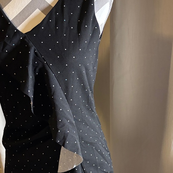 Ann Taylor Black and White Polka Dot Ruffle Blouse - Picture 4 of 7